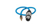 16" Female XLR to 3.5mm Male Mini TRS Blue Braided