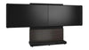 Forum 66" wide Freestanding Display Stand for Dual 56" - 65" Displays - Asian Night color HPL with Black Powercoat Finish