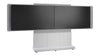 Forum&trade; Free-Standing 66" (3 Bay) Display Stand for (2) 65" to 75" Display Light Finish