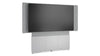 Forum&trade; Floor-to-Wall Mounted 66" (3 Bay) Display Stand for (1) 90" to 100" Display Light Finish