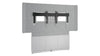 Forum&trade; Floor-to-Wall Mounted 66" (3 Bay) Display Stand for (1) 90" to 100" Display Light Finish