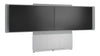 Forum&trade; Floor-to-Wall Mounted 66" (3 Bay) Display Stand for (2) 50" to 55" Display Light Finish
