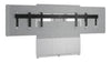 Forum&trade; Floor-to-Wall Mounted 66" (3 Bay) Display Stand for (2) 50" to 55" Display Light Finish
