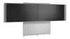 Forum&trade; Floor-to-Wall Mounted 66" (3 Bay) Display Stand for (2) 55" to 65" Display Light Finish