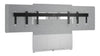 Forum&trade; Floor-to-Wall Mounted 66" (3 Bay) Display Stand for (2) 55" to 65" Display Light Finish
