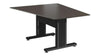 Forum&trade; 59" Angle Table for 3 to 5 People 30" Seated Height Asian Night Table Top with Dark Table Base