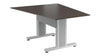 Forum&trade; 59" Angle Table for 3 to 5 People 30" Seated Height Asian Night Table Top with Light Table Base