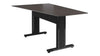 Forum&trade; 90" Angle Table for 5 to 7 People 38" Counter Height Asian Night Table Top with Dark Table Base
