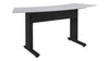 Forum&trade; Arc Table for 3 People 38" Counter Height Designer White Table Top with Dark Table Base