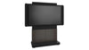 Forum&trade; Free-Standing 48" (2-Bay) Display Stand for (1) 55" to 65" Display Dark Finish