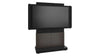 Forum&trade; Free-Standing 48" (2-Bay) Display Stand for (1) 65" to 75" Display Dark Finish