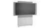 Forum&trade; Floor-to-Wall Mounted 48" (2-Bay) Display Stand for (1) 42" - 55" Display Light Finish