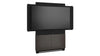 Forum&trade; Floor-to-Wall Mounted 2-Bay Display Stand for (1) 42" - 55" Display Dark Finish