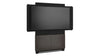 Forum&trade; Floor-to-Wall Mounted 48" (2-Bay) Display Stand for (1) 65" to 75" Display Dark Finish
