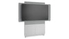 Forum&trade; Floor-to-Wall Mounted 48" (2-Bay) Display Stand for (1) 65" to 75" Display Light Finish