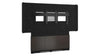 Forum&trade; Floor-to-Wall Mounted 66" (3 Bay) Display Stand for (1) 70" to 75" Display Dark Finish