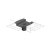 Heavy Duty Flat Ceiling Plate - Black