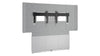 Forum&trade; Floor-to-Wall Mounted 66" (3 Bay) Display Stand for (1) 70" to 75" Display Light Finish