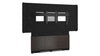 Forum&trade; Floor-to-Wall Mounted 66" (3 Bay) Display Stand for (1) 90" to 100" Display Dark Finish