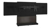 Forum 66" wide Freestanding Display Stand for Dual 50" - 55" Displays - Asian Night color HPL with Black Powercoat Finish