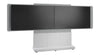 Forum&trade; Free-Standing 66" (3 Bay) Display Stand for (2) 55" to 65" Display Light Finish