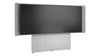 Forum 66" wide Floor-to-Wall Display Stand for Single 105" 21:9 Displays - Designer Light color HPL with Light Powercoat Finish