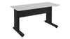 Forum&trade; Rectangle Table for 2 People 30" Seated Height Designer White Table Top with Dark Table Base