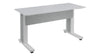 Forum&trade; Rectangle Table for 2 People 30" Seated Height Designer White Table Top with Light Table Base