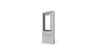 50" Floor Standing Totem/Portrait Kiosk Back to Back Silver