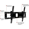 Tilting Wall Mount for LCD/Plasma Screens 39" - 90" Max Weight 91kg - Black