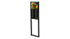 Dual Sided Floor Window Display Mount Black