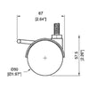 Lightweight Plastic Castor Set for R8400/R8500