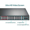 TP-LInk TL-SL1226P TP Link 24-Port + 2-Port Gigabit Uplink PoE Switch 250W