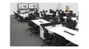 Single 55" Retracting screen stand solution