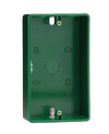 Vox Ignis ViAX-DBB-G Green double gang polycarbonate surface back box.