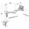 XStream Single Arm Desk Mount in Silver