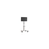 Universal flat panel single trolley height adjustable 42" - 71" max weight 90.7kg - Silver (Please note- shelves sold separately)